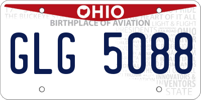 OH license plate GLG5088