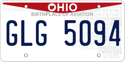 OH license plate GLG5094