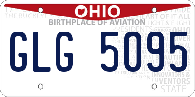 OH license plate GLG5095