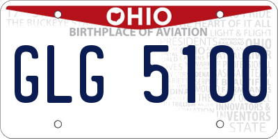 OH license plate GLG5100