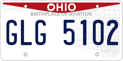 OH license plate GLG5102