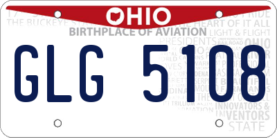 OH license plate GLG5108