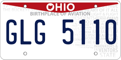 OH license plate GLG5110