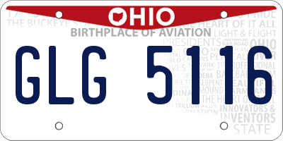 OH license plate GLG5116