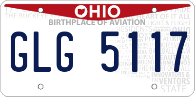 OH license plate GLG5117
