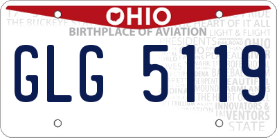 OH license plate GLG5119