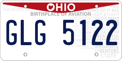 OH license plate GLG5122