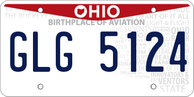 OH license plate GLG5124