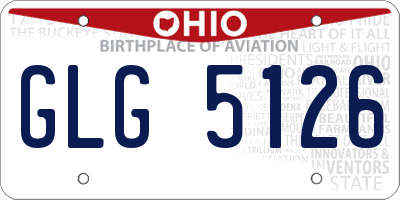 OH license plate GLG5126