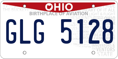 OH license plate GLG5128