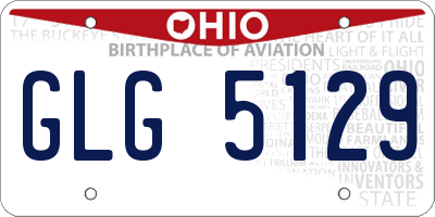 OH license plate GLG5129