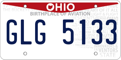 OH license plate GLG5133