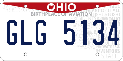 OH license plate GLG5134