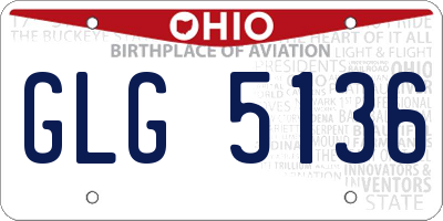 OH license plate GLG5136