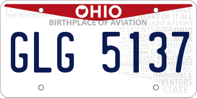 OH license plate GLG5137