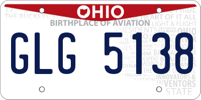 OH license plate GLG5138