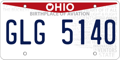 OH license plate GLG5140
