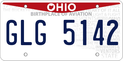 OH license plate GLG5142
