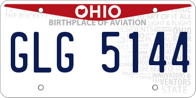 OH license plate GLG5144