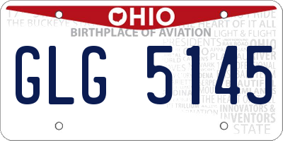 OH license plate GLG5145