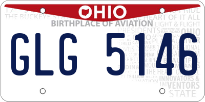 OH license plate GLG5146