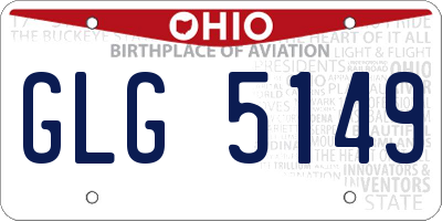 OH license plate GLG5149