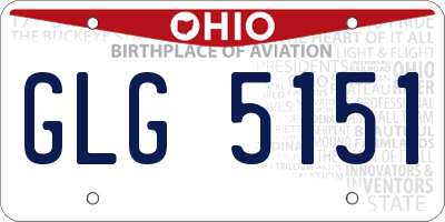 OH license plate GLG5151