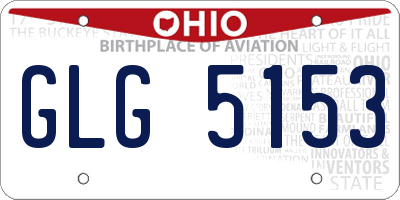 OH license plate GLG5153