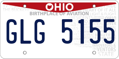 OH license plate GLG5155