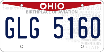 OH license plate GLG5160