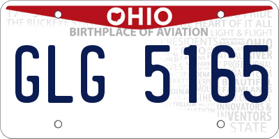 OH license plate GLG5165