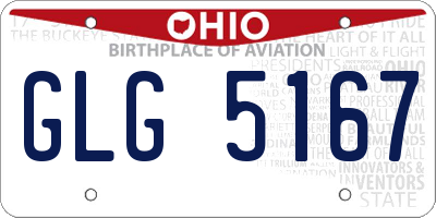OH license plate GLG5167