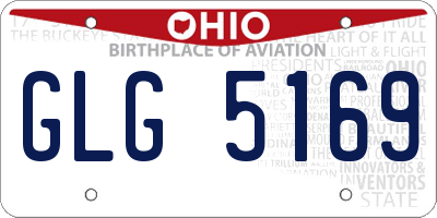 OH license plate GLG5169