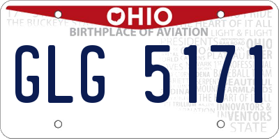 OH license plate GLG5171