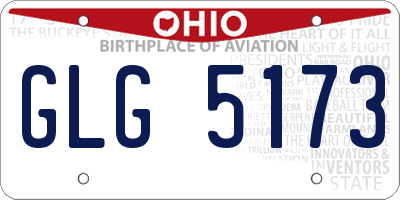 OH license plate GLG5173