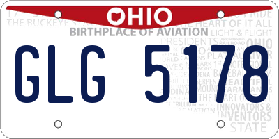 OH license plate GLG5178