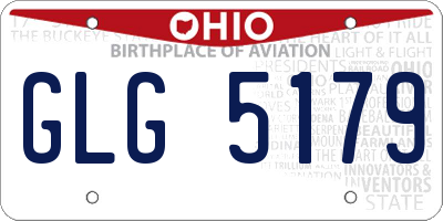 OH license plate GLG5179