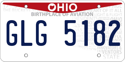 OH license plate GLG5182