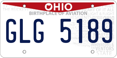 OH license plate GLG5189
