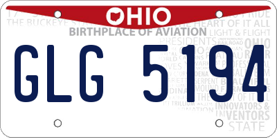 OH license plate GLG5194