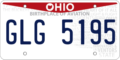 OH license plate GLG5195