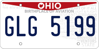 OH license plate GLG5199