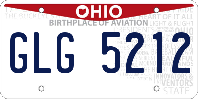 OH license plate GLG5212