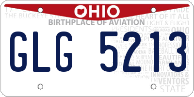 OH license plate GLG5213