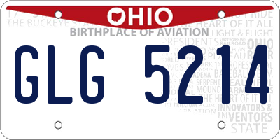 OH license plate GLG5214