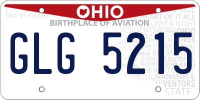 OH license plate GLG5215