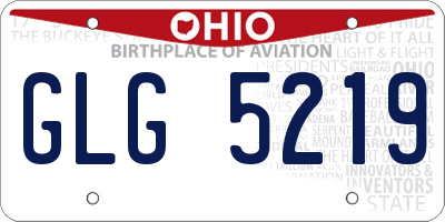 OH license plate GLG5219