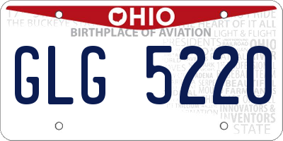 OH license plate GLG5220