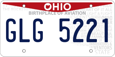 OH license plate GLG5221