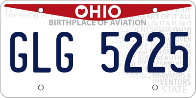 OH license plate GLG5225